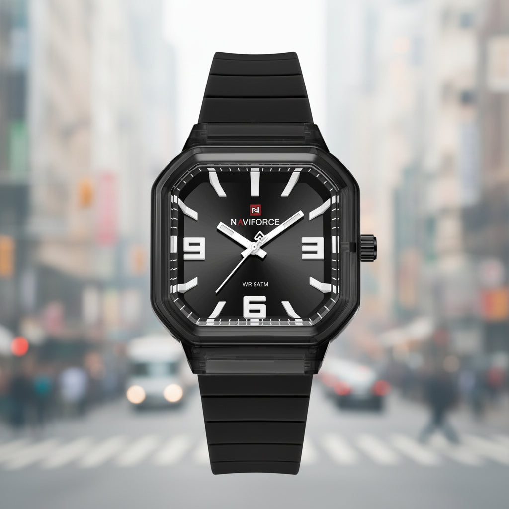 Women Polygon Watch Display Silicone Strap 50M Waterproof Luminous Fashionable Elegant Ladis Girls Wristwatch Gift Box