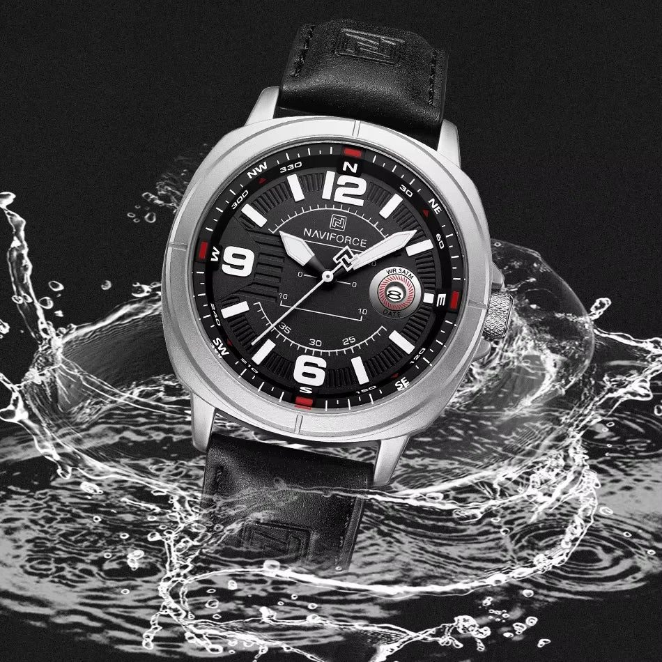 Brand Men Quartz Watch High Quality PU Band Calendar Male Wristwatch Auto Date Display Waterproof Clocks Reloj Hombre