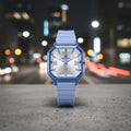 Women Polygon Watch Display Silicone Strap 50M Waterproof Luminous Fashionable Elegant Ladis Girls Wristwatch Gift Box