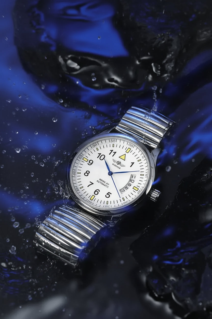 Luxury Brands WINNER Field Pilot Watch for Man Stainless Steel Automatic Movement Clock High Quality Diver Male Wristwatch Copy