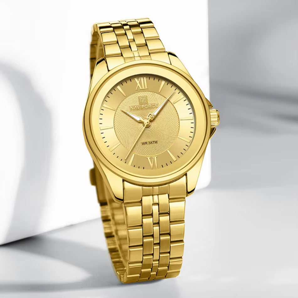 NAVIFORCE Women Watches Ladies Creative Watch Stainless Strap New Fashion Charm Quartz 30M Waterproof Wristwatches Female Clock