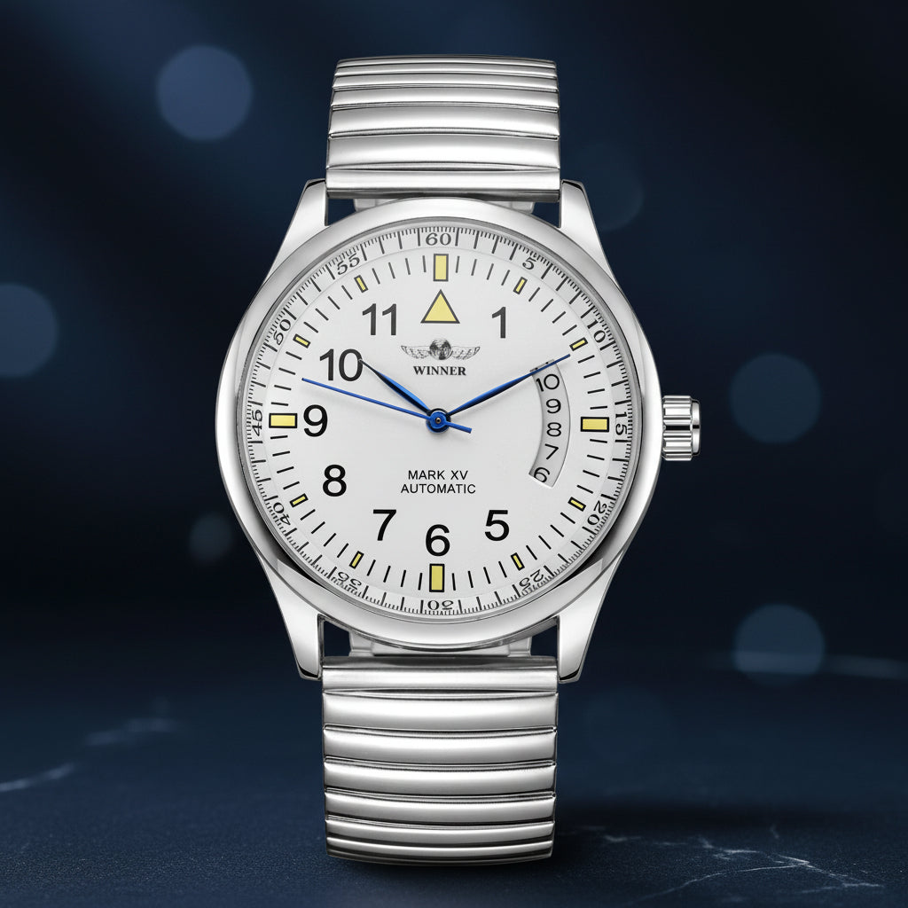 Luxury Brands WINNER Field Pilot Watch for Man Stainless Steel Automatic Movement Clock High Quality Diver Male Wristwatch Copy