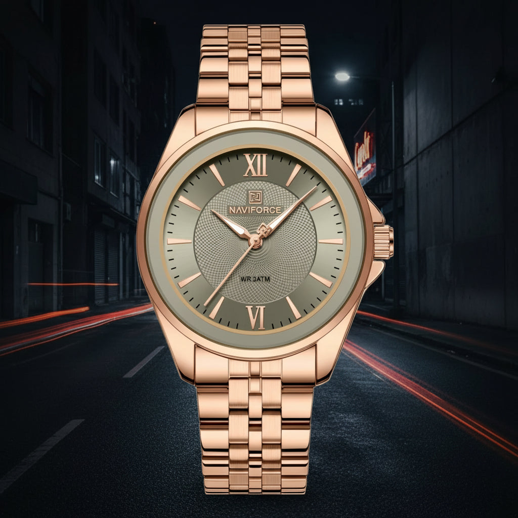 NAVIFORCE Women Watches Ladies Creative Watch Stainless Strap New Fashion Charm Quartz 30M Waterproof Wristwatches Female Clock
