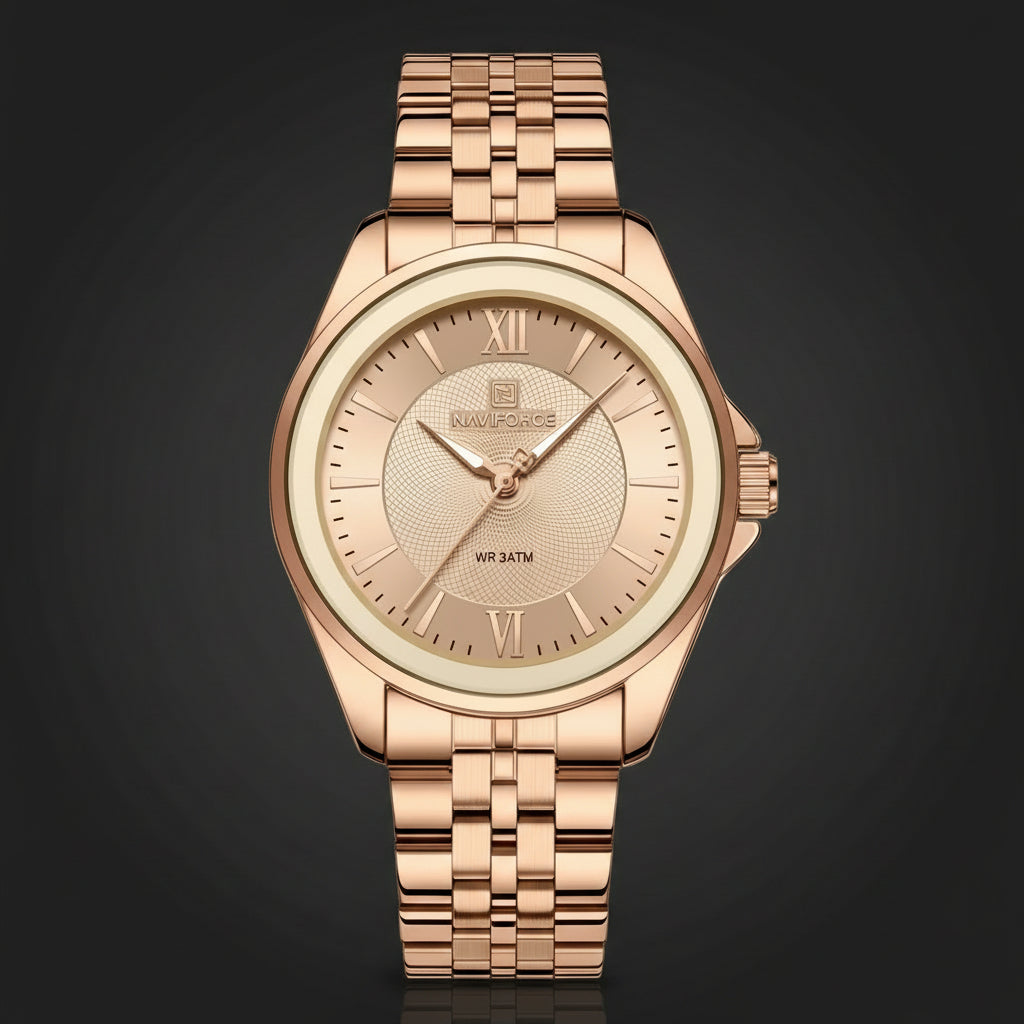 NAVIFORCE Women Watches Ladies Creative Watch Stainless Strap New Fashion Charm Quartz 30M Waterproof Wristwatches Female Clock