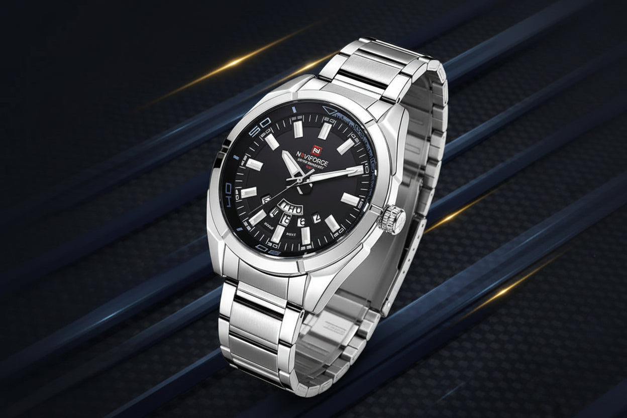 Classic Casual Watch for Men Stainless Steel Sport Waterproof Male Watches Quartz Date Display Clock Relogio Masculino