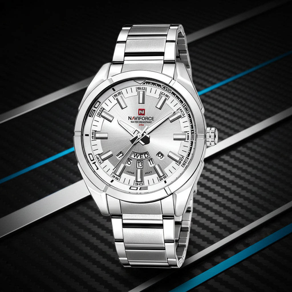 Classic Casual Watch for Men Stainless Steel Sport Waterproof Male Watches Quartz Date Display Clock Relogio Masculino
