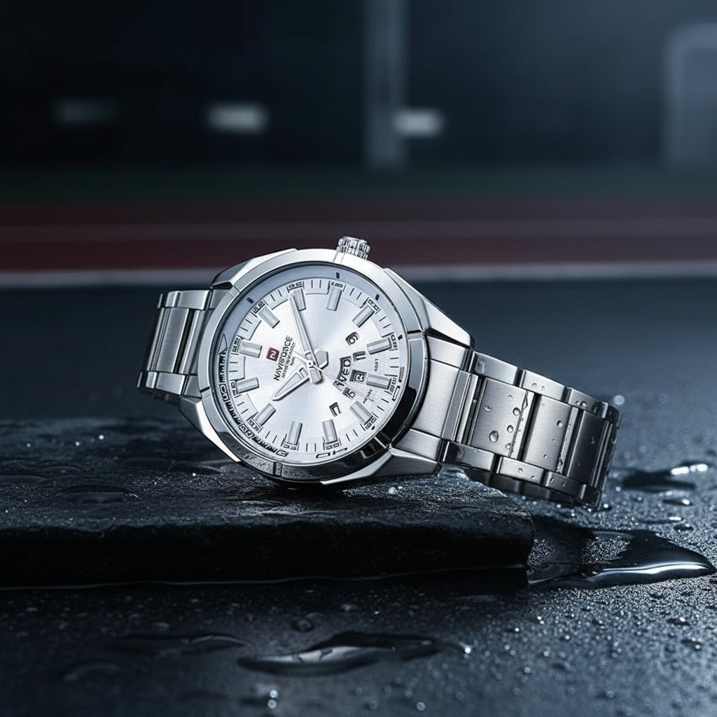 Classic Casual Watch for Men Stainless Steel Sport Waterproof Male Watches Quartz Date Display Clock Relogio Masculino