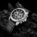 Man'S Watch Quartz Chronograph 30M Waterproof Luminous Hands Leather Band Men Business Fashion Wristwatch Reloj Hombre