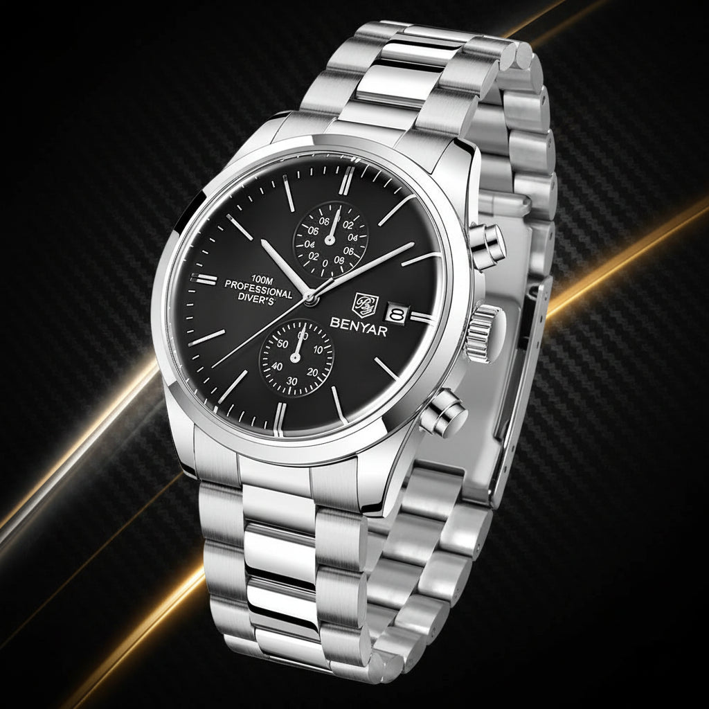 New  Sports Quartz Watch Luxury30M Waterproof Chronograph Fashion Leather Military Clock Relojes Hombre