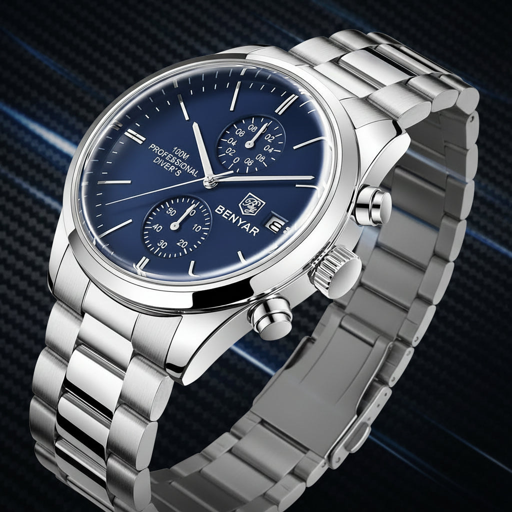 New  Sports Quartz Watch Luxury30M Waterproof Chronograph Fashion Leather Military Clock Relojes Hombre