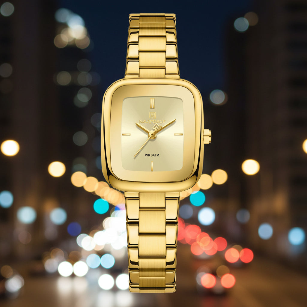 Square Watches for Women 3ATM Waterproof Stainless Steel Fashion Ultra Light Girls' Watch Wristwatch Gift Box for Lady