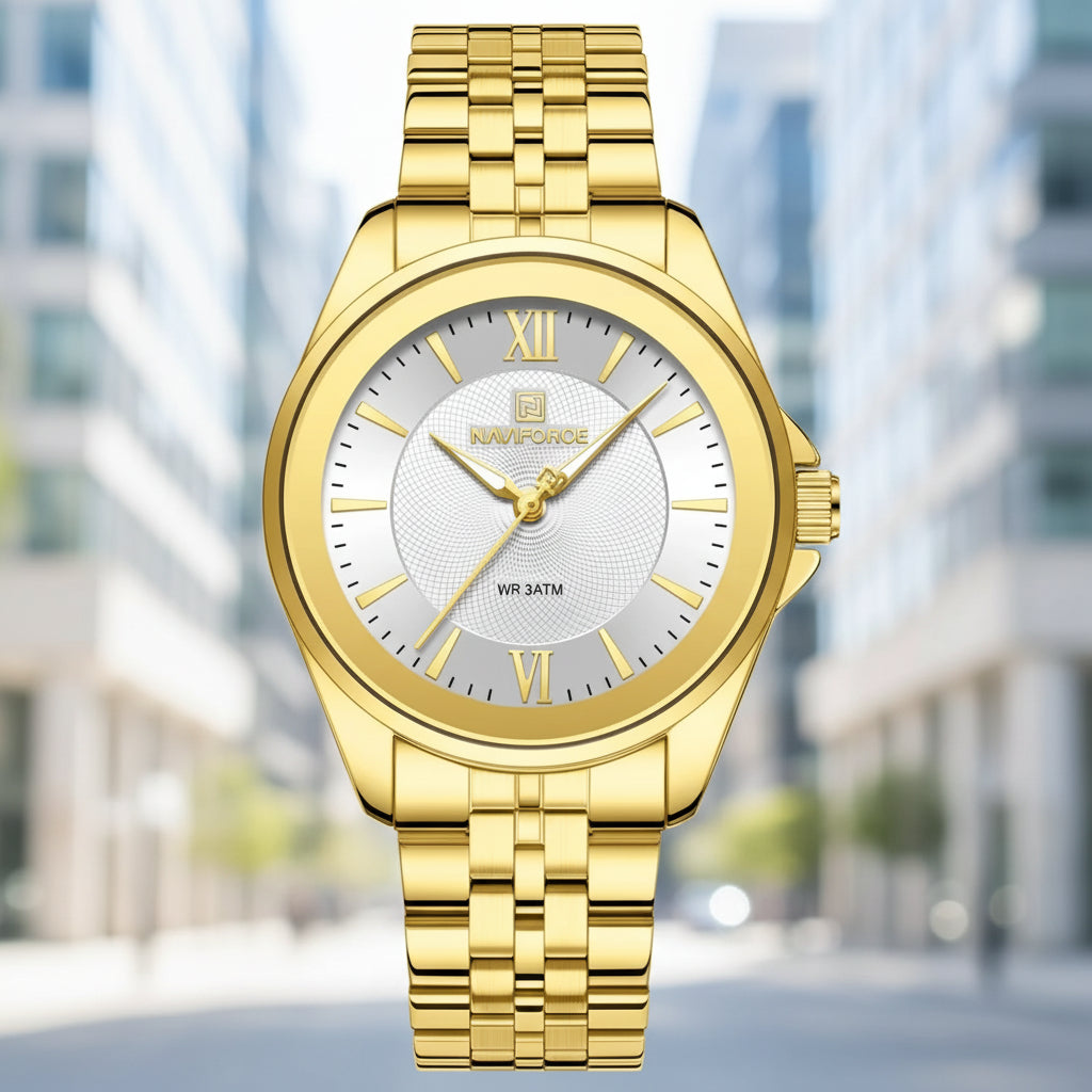 NAVIFORCE Women Watches Ladies Creative Watch Stainless Strap New Fashion Charm Quartz 30M Waterproof Wristwatches Female Clock