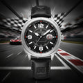 Brand Men Quartz Watch High Quality PU Band Calendar Male Wristwatch Auto Date Display Waterproof Clocks Reloj Hombre