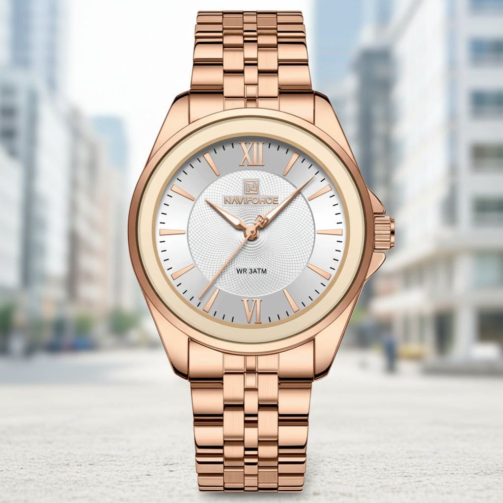 NAVIFORCE Women Watches Ladies Creative Watch Stainless Strap New Fashion Charm Quartz 30M Waterproof Wristwatches Female Clock