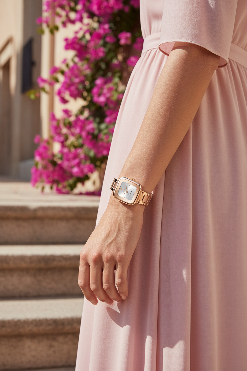 Fashion 26mm - Ouro Rosa Branco