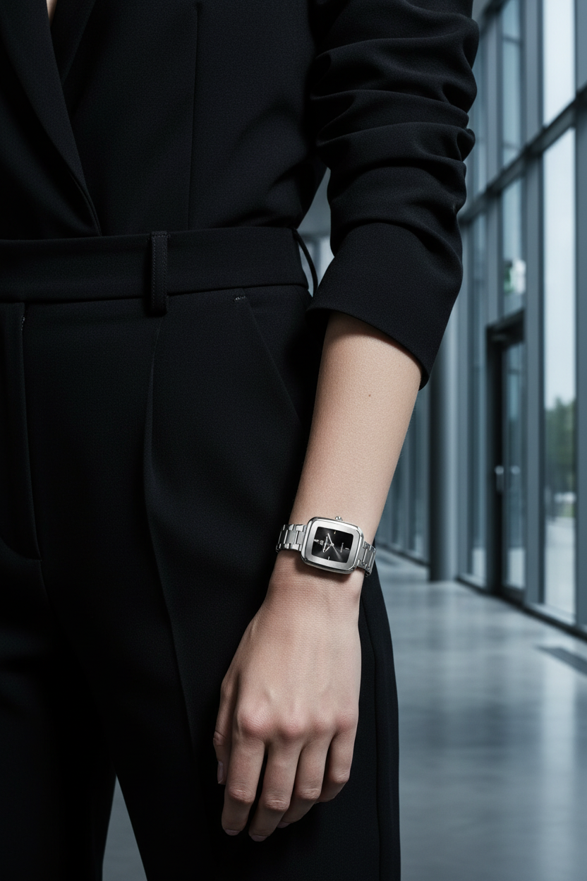 Fashion 26mm - Prata Preto