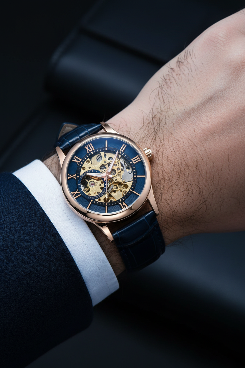 T-Elite Rose Gold Esfera Azul