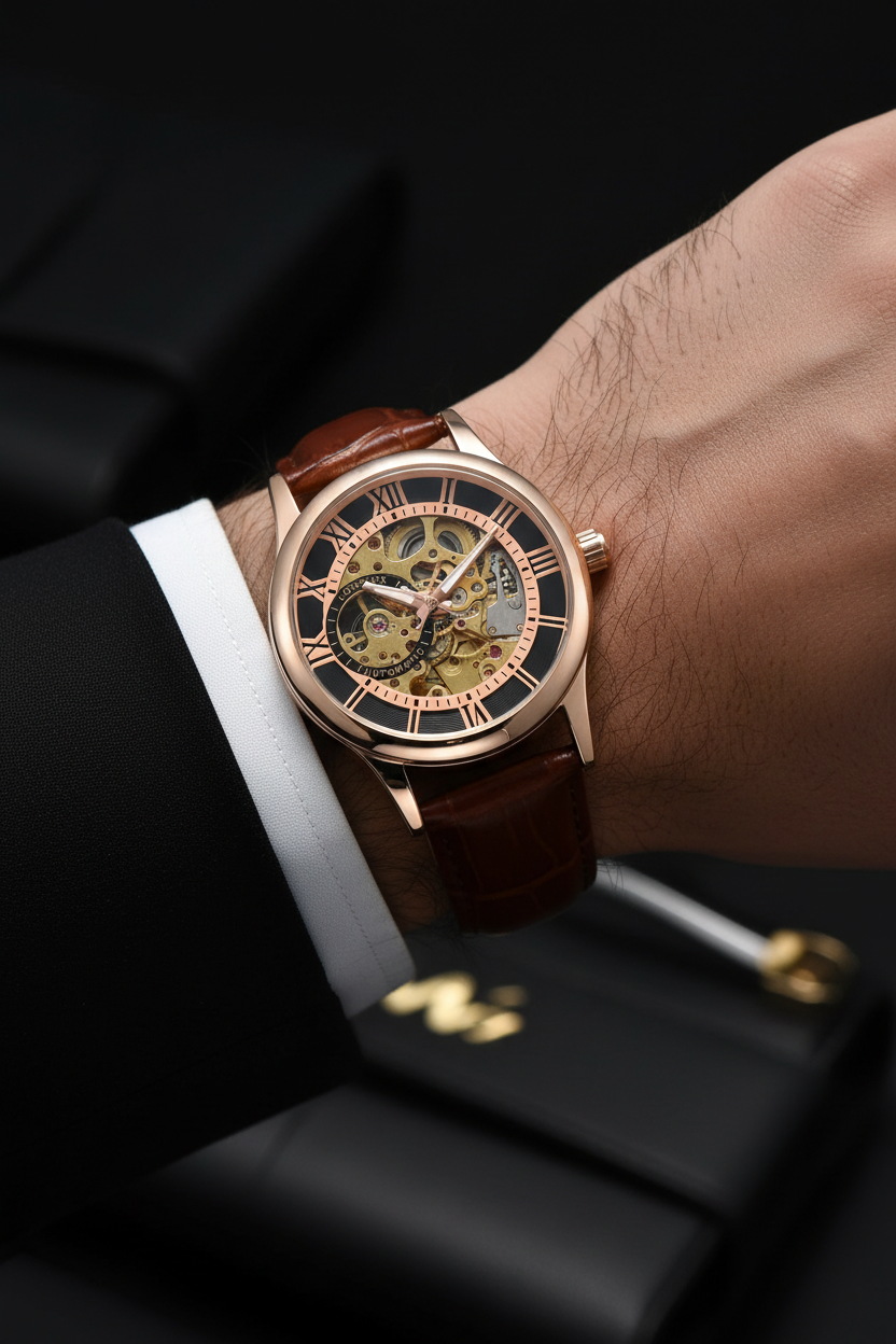 T-Elite Rose Gold Esfera Preta